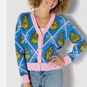 Vibrant Grinch Cardigan Sweater